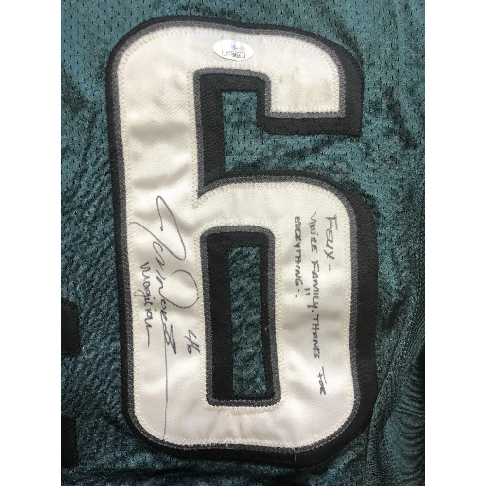 Authentic Jon Dorenbos Game-Worn Philadelphia Eagles Signed Jersey with JSA Certification - Perfect for NFL Memorabilia Collectors and Eagles Fans Display