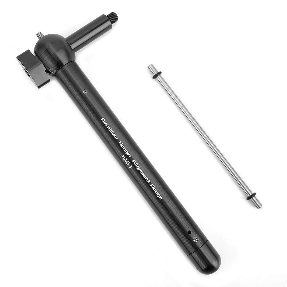 **Bike Hanger Alignment Tool - Derailleur Hanger Alignment Gauge, Telescopic Adjuster for Mountain & Road Bicycles (Black) - Perfect for Outdoor Cycling & Bike Maintenance**