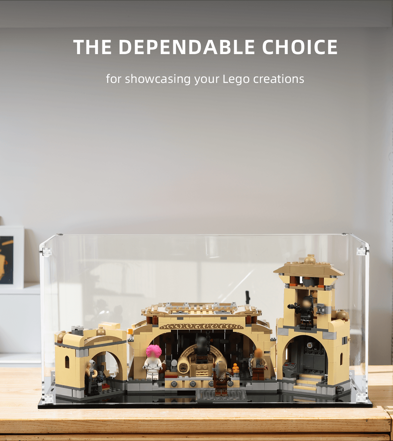 Lego Boba Fett's Throne Room 75326 Display Case - Premium Acrylic Showcase for Star Wars Collectibles | Perfect for Home Decor, Office Display & Gift Giving