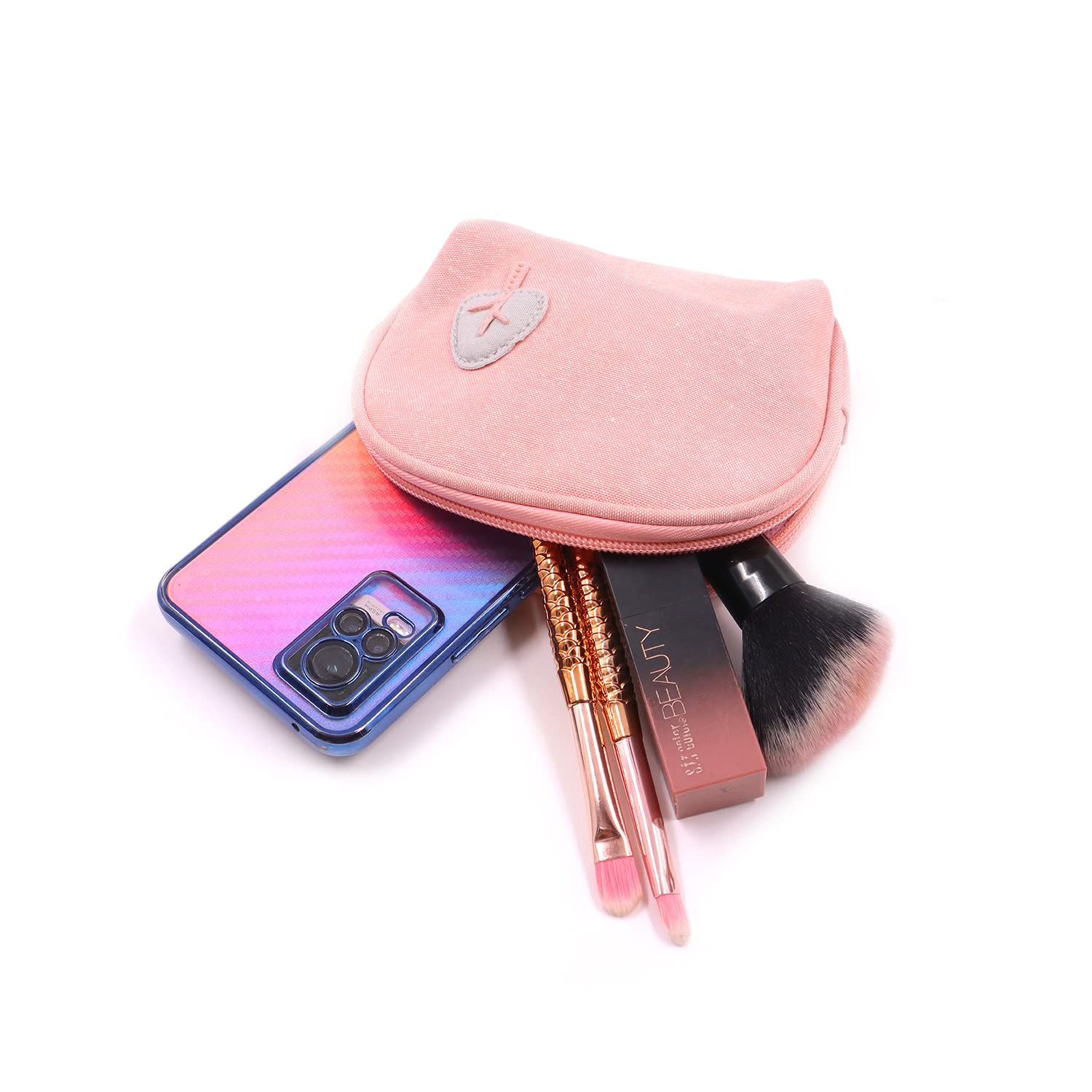 Ayaha 3-Piece Cosmetic Pouch Set - Large Medium Small Makeup Bags with Zipper for Women | Travel Toiletry Organizer & Vanity Storage | Perfect for Vacation, Gym, and Daily Essentials (Pink)