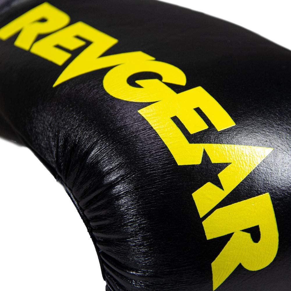 Revgear S4 Sentinel Lace Pro Leather Boxing Gloves - Premium Gel Padding & Ridged Wrist Support for Maximum Protection | Ideal for Training, Sparring & Competition Use