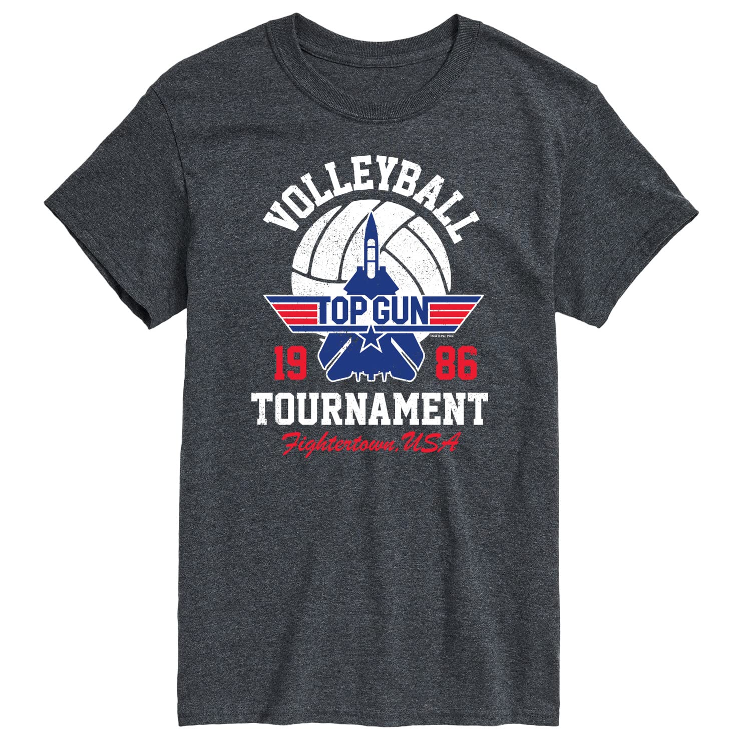 HYBRID APPAREL Men's Top Gun Volleyball Tournament Graphic T-Shirt - Short Sleeve Casual Tee for Sports Fans & Movie Lovers - Perfect for Beach Volleyball, Gym Workouts, and Everyday Wear