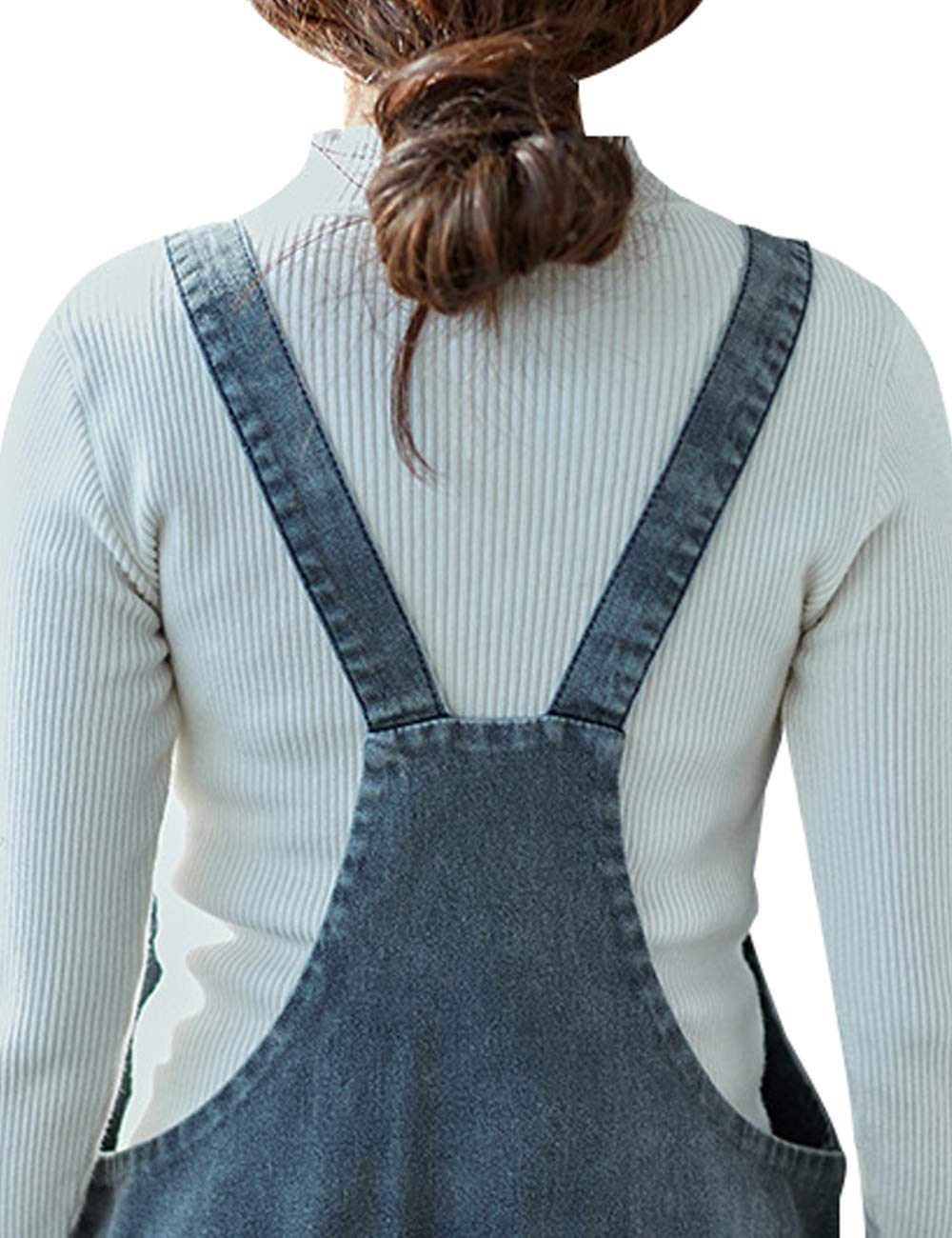 Women's Striped Cotton Jumpsuit & Romper - Wide Leg Harem Pants & Denim Bib Overalls - Casual Outfit for Summer, Beach, Travel & Streetwear Fashion