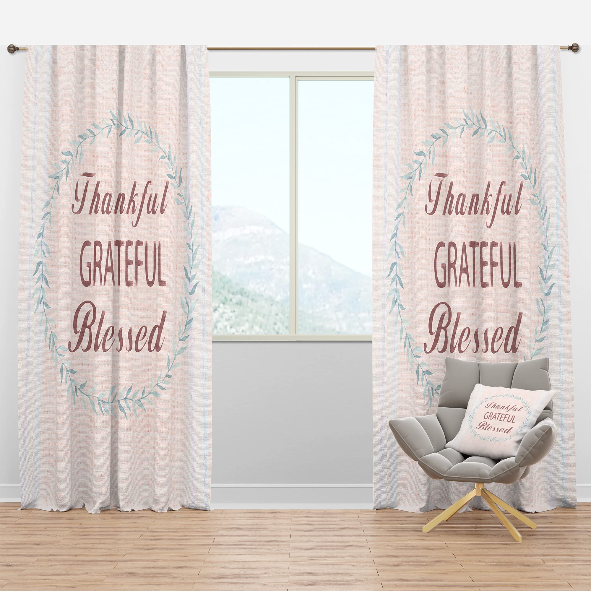 Farmhouse Floral Blackout Curtains - Thermal Insulated Room Darkening Drapes for Bedroom & Living Room - 52x120 Single Panel - Perfect for Home Decor, Privacy & Energy Savings