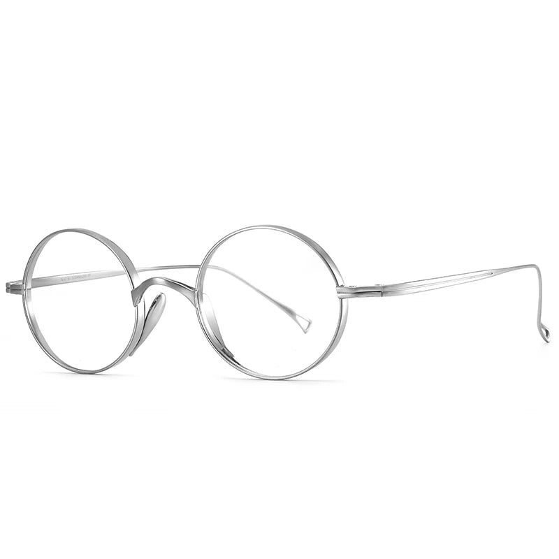 Bclear Unisex Full Rim Round Titanium Eyeglasses 1021 - Lightweight & Durable Frame for Men & Women - Perfect for Reading, Work & Everyday Use