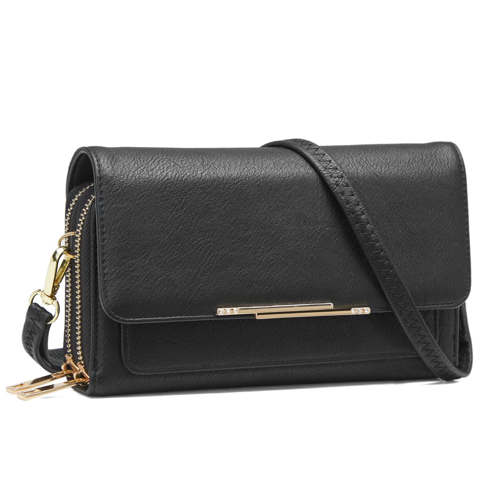 Telena Women's Leather Crossbody Wallet Purse with Zipper - Small Shoulder Bag for Phone, Cards & Essentials - Perfect for Travel, Shopping & Everyday Use