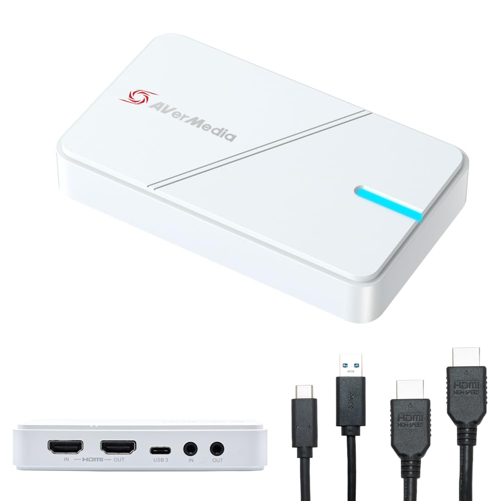 AVerMedia GC551G2 Live Gamer Extreme 3 White - 4K Capture Card for Streaming, 1440p120 Video Capture Device for PS5, Xbox Series X/S, Nintendo Switch, PC | Compatible with Twitch, OBS, Windows & Mac | Perfect for Game Streaming, Live Broadcasts & Content Creation