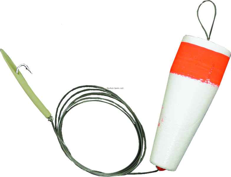 Eagle Claw Lazer Sharp Snapper Popper Rig - Weighted Saltwater Fishing Lure with 4X Long Size 6 Tube Hook for Redfish, Snook & Inshore Gamefish | Perfect for Kayak Fishing & Pier Casting