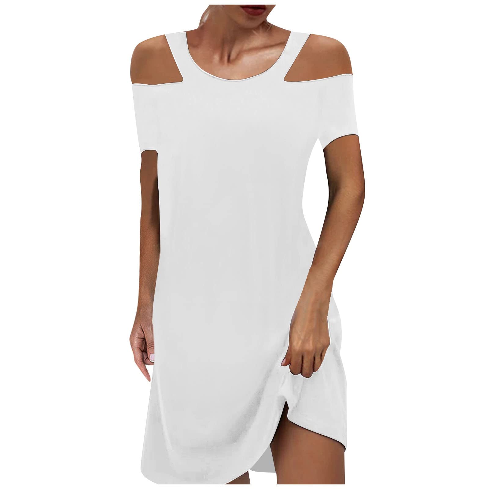 2022 Women's Summer Casual Dress - Solid Color Button Down Fashion Dress for Outfits, Beach, Party & Daily Wear