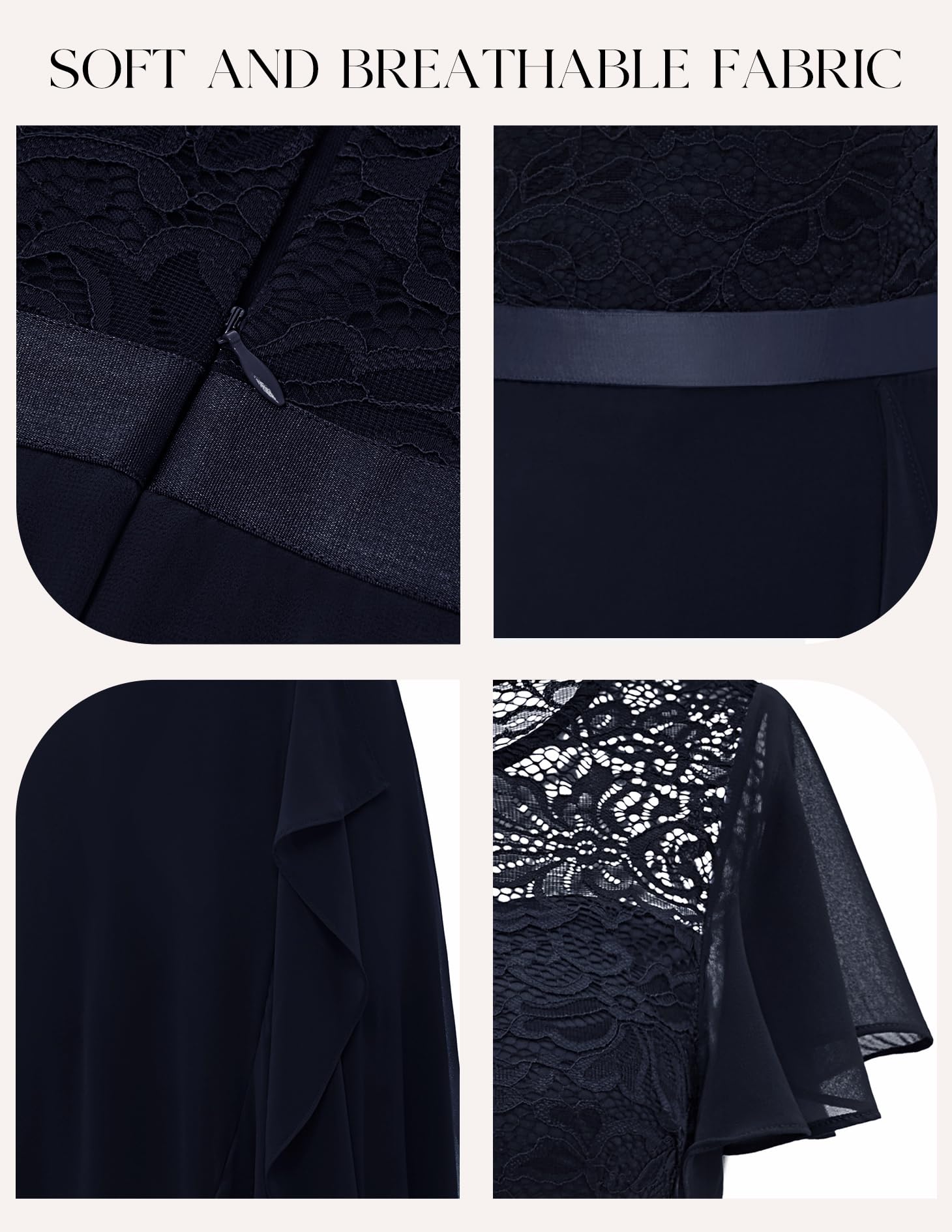 BeryLove Elegant Lace Long Prom Dress for Women - 2025 Wedding Guest Cocktail Dress with High Slit | Perfect for Formal Events, Evening Parties & Special Occasions