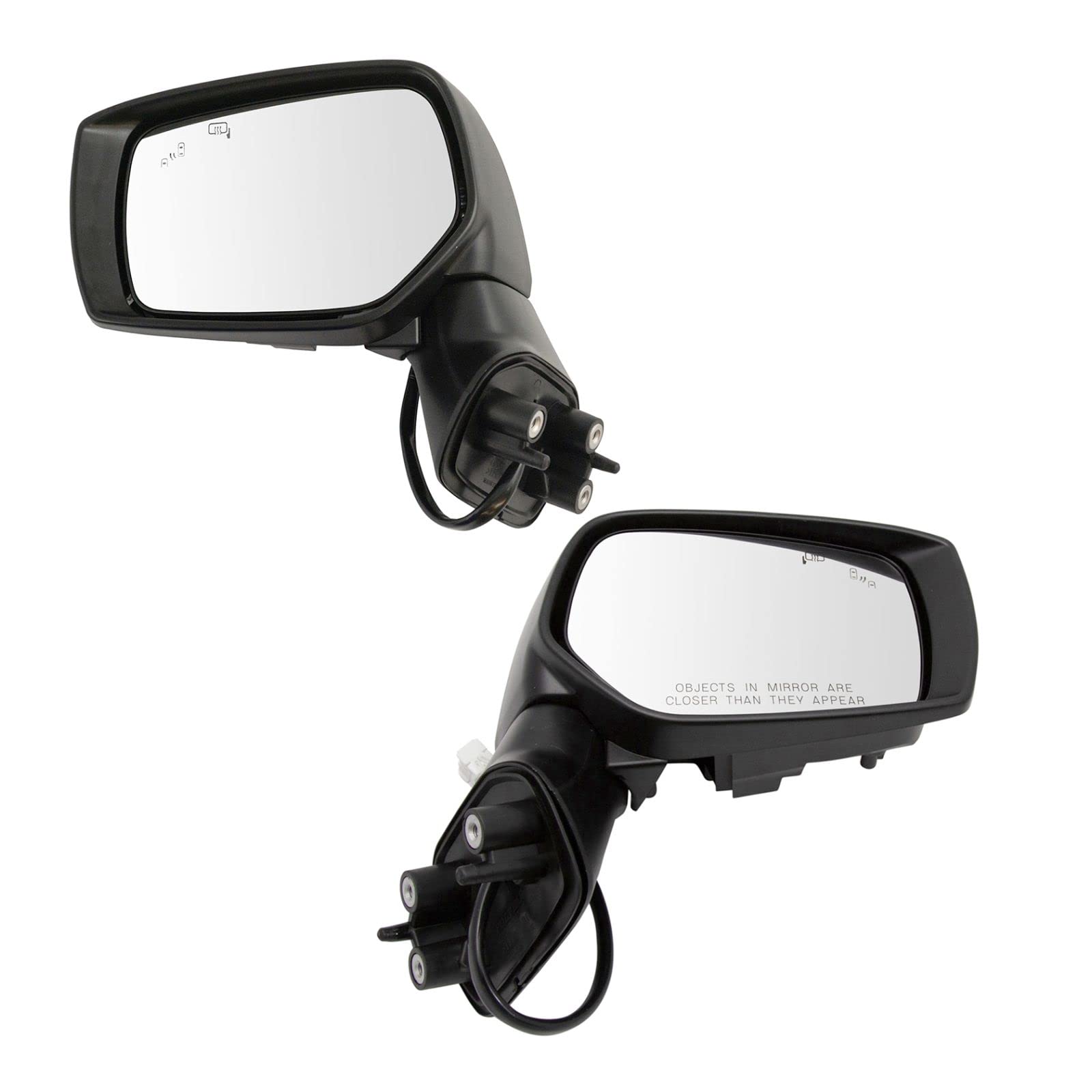 Heated Side Mirror Signal Light with Chrome Trim - Smooth Black Pair Compatible with Subaru | Enhanced Visibility & Safety for Winter Driving & Nighttime Conditions