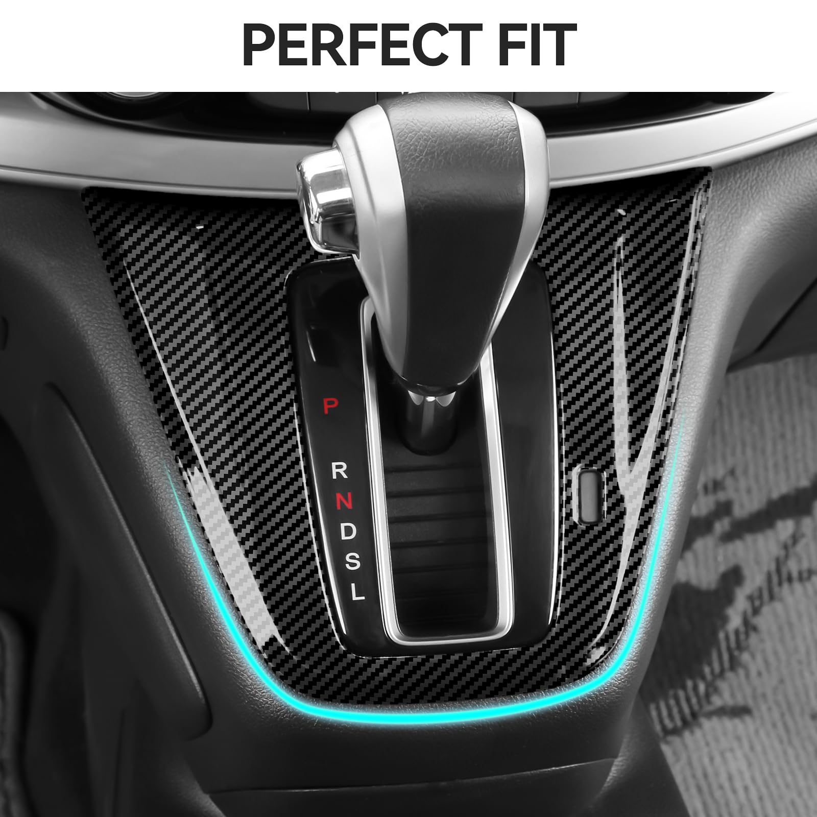 Honda CRV Gear Shift Panel Cover 2012-2016 | Stainless Steel Shift Knob Frame | Carbon Fiber Interior Accessories | Perfect for Car Customization & Interior Upgrade