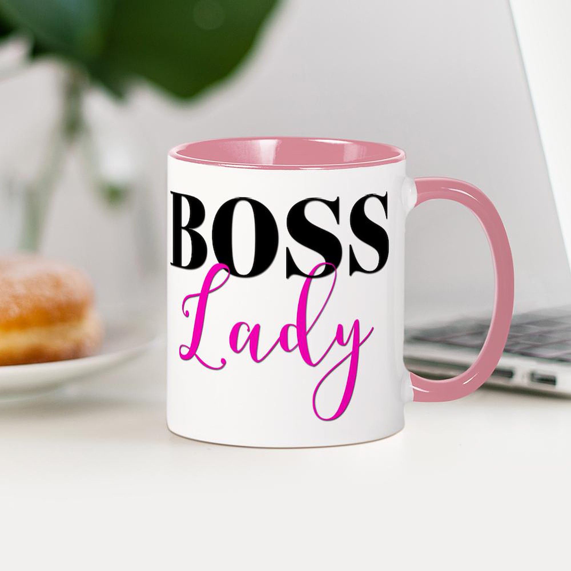 Boss Lady Ceramic Coffee Mug 11 oz (325 ml) - Inspirational Office Gift for Women, Perfect for Tea, Coffee & Hot Drinks at Work or Home