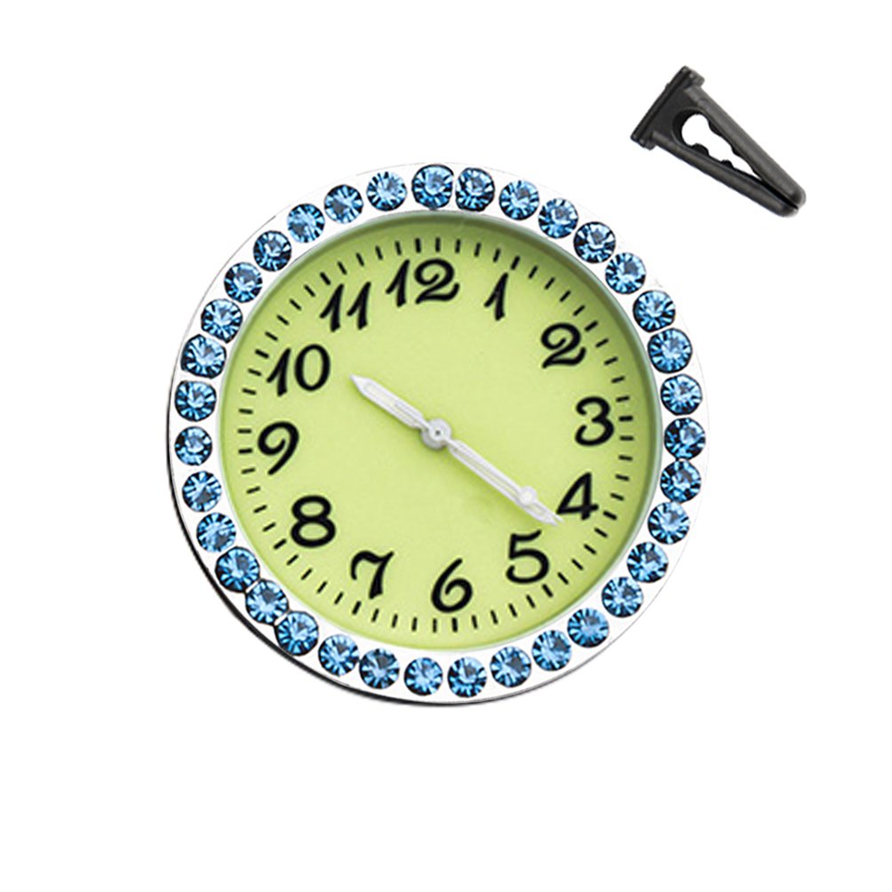 iDain Mini Car Dashboard Clock - Blue Air Vent Clip-On Digital Clock for Vehicles | Perfect for Cars, Trucks & SUVs | Enhances Driving Convenience & Style