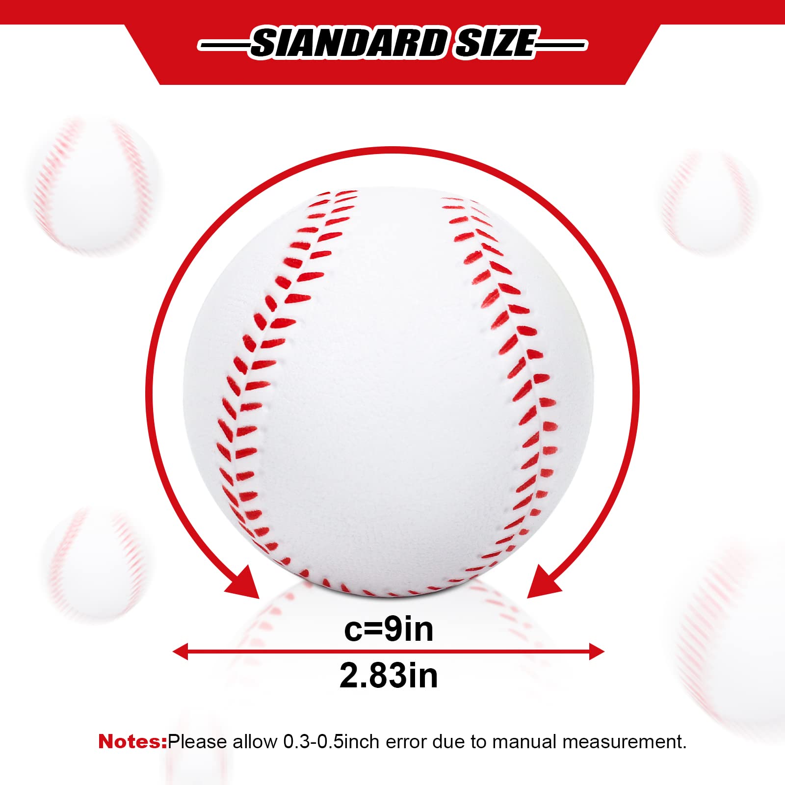 **15 Pack Soft Foam Baseballs - 9 Inch Safe Practice Balls for Batting Training | Indoor/Outdoor Use for Kids & Teens | Includes Drawstring Storage Bag**    *(Perfect for backyard practice, Little League training, school PE classes, and family fun games!)*