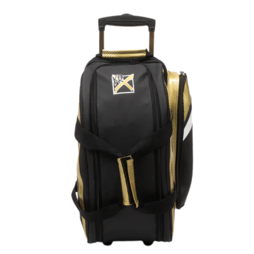 KR Strikeforce Cruiser Lux Double Roller Gold Bowling Bag - Premium Bowling Equipment for Men & Women - Perfect for League Play, Tournaments & Practice Sessions
