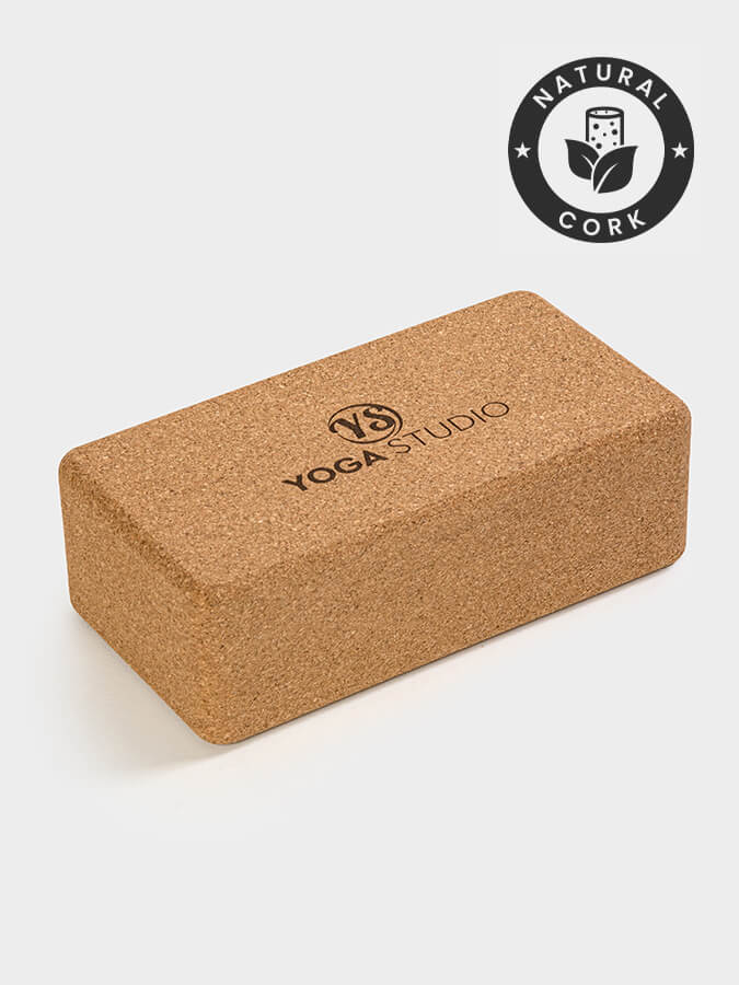 Premium Cork Yoga Block - Non-Slip Eco-Friendly Yoga Brick for Stability & Alignment - Ideal for Yoga, Pilates & Meditation Practice at Home or Studio