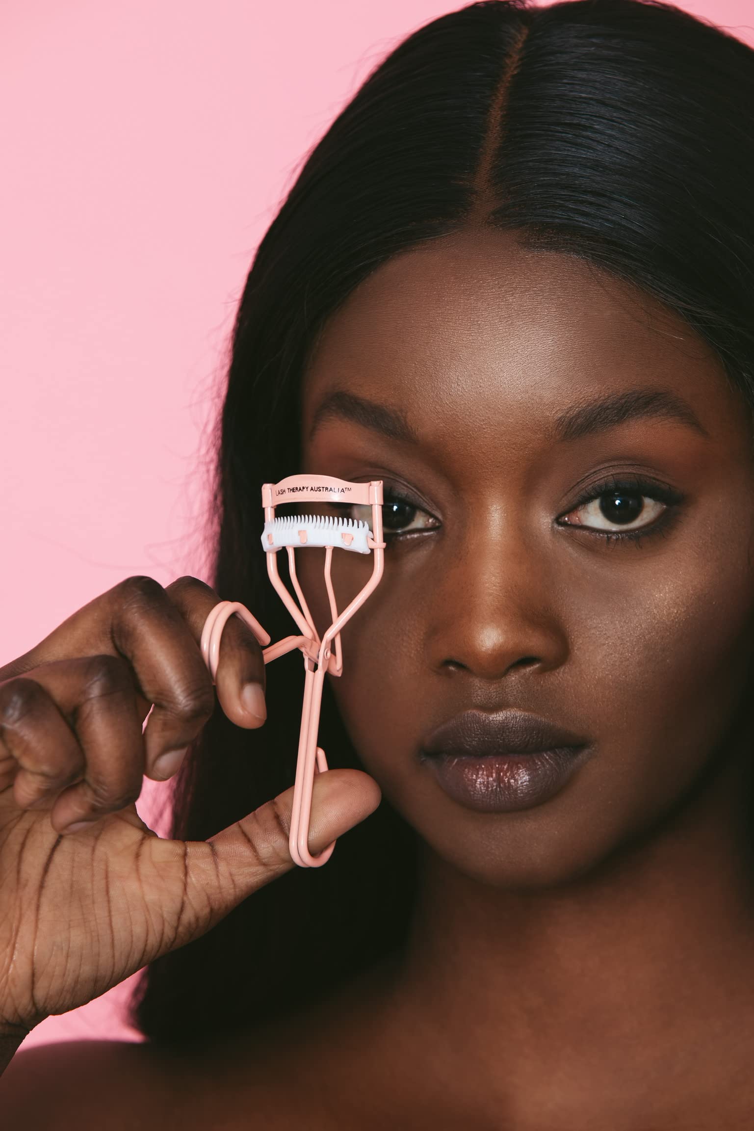 Lash Therapy Australia Eyelash Curler with Comb - Gentle & Safe Pink Mascara Curler for Instant Lash Lift & Curling - Perfect for Daily Makeup, Bridal Looks & Professional Salon Use
