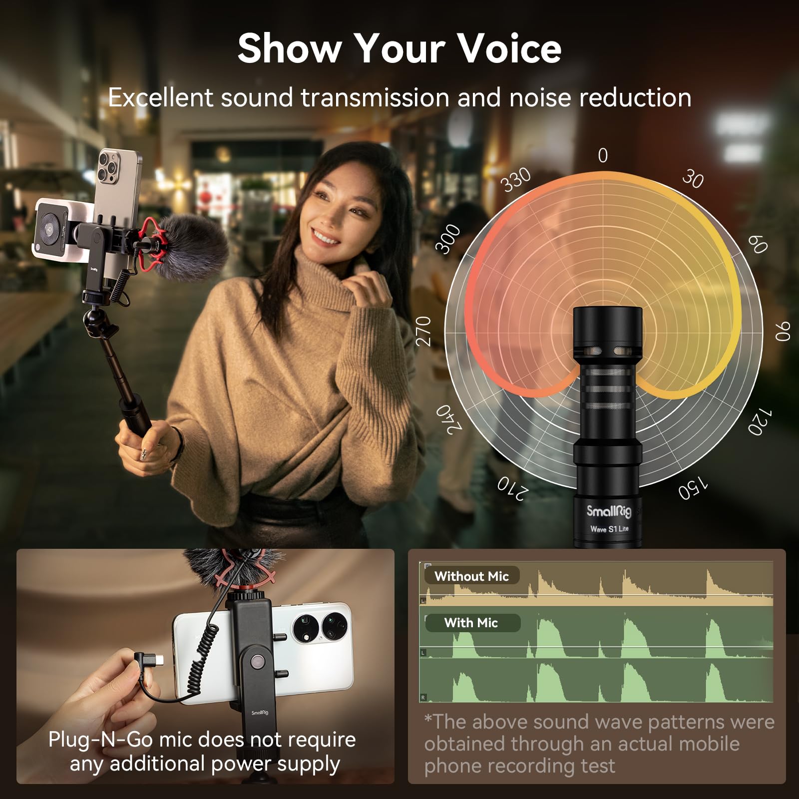 SMALLRIG VK-50 iPhone Vlogging Kit - Complete Content Creation Starter Pack for YouTube & TikTok with Tripod, Phone Mount, LED Light & Shotgun Mic - Perfect for Travel Vlogging, Live Streaming & Social Media Videos
