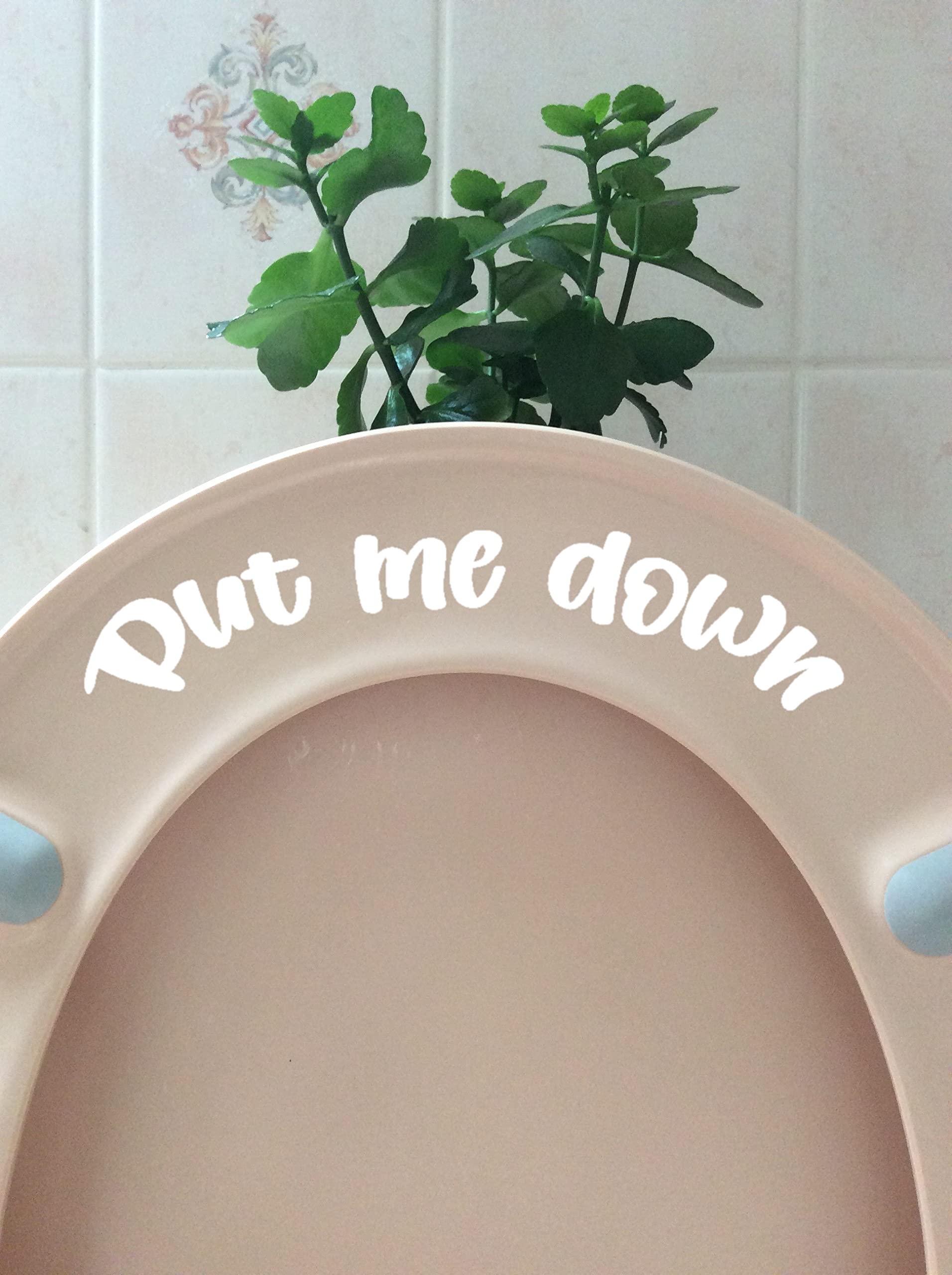 Funny Toilet Seat Sticker - Cute Bathroom Decorations & Wall Stickers - Humorous Bathroom Accessories for Home Decor - Perfect for Bathroom Makeover & Gift Ideas (White)