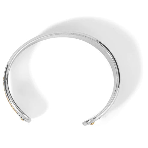 Brighton Monete Narrow Cuff Bracelet in Silver and Gold Tone - Elegant Stackable Bracelet for Women, Perfect for Everyday Wear and Special Occasions