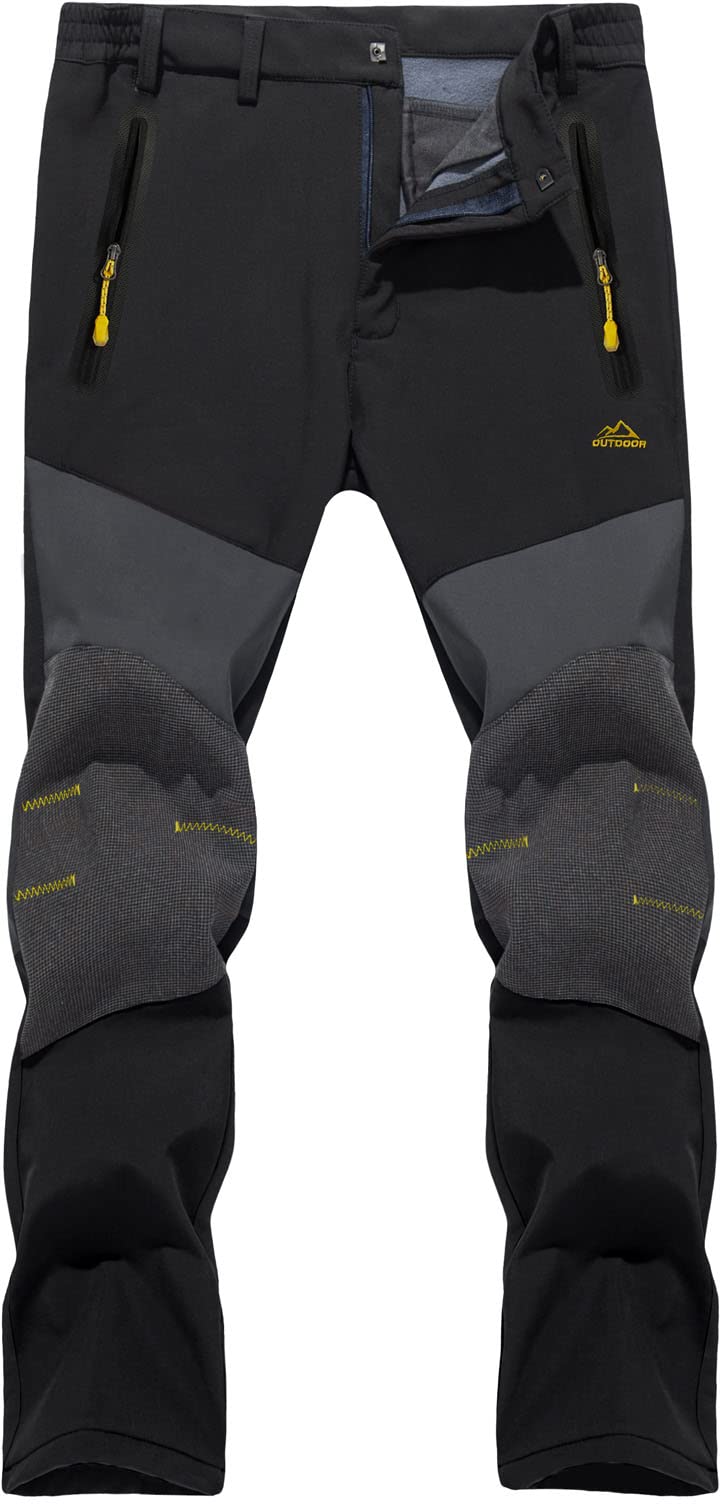 TACVASEN Men's Waterproof Insulated Ski Pants - Windproof Snowboard & Hiking Winter Pants for Outdoor Work & Cold Weather Activities | Perfect for Skiing, Snowboarding, Hiking & Winter Adventures