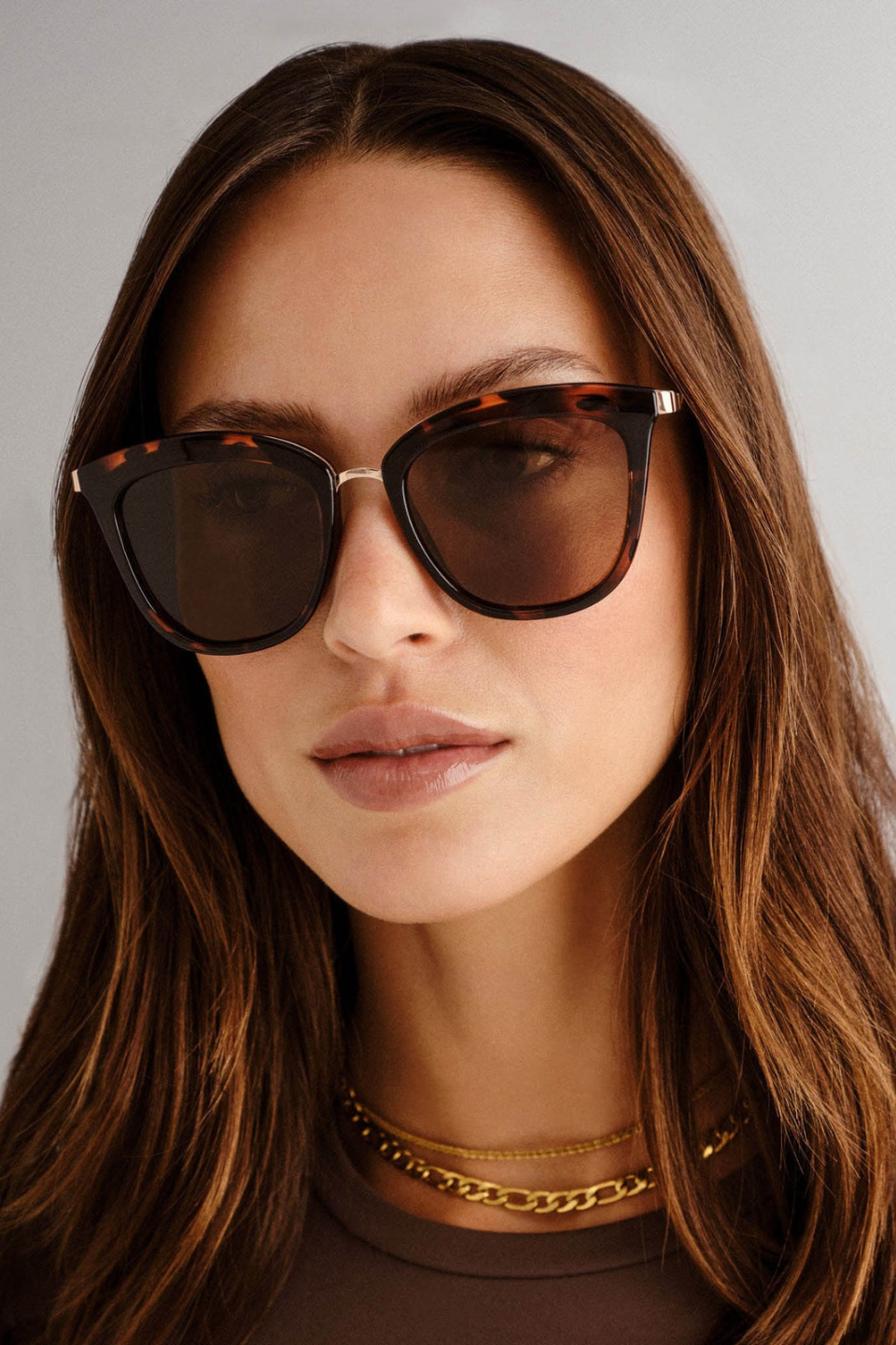 Caliente Tort Gold Arms Brown Polarized Lens Sunglasses for Men & Women - UV Protection, Stylish & Comfortable for Driving, Beach, and Outdoor Activities