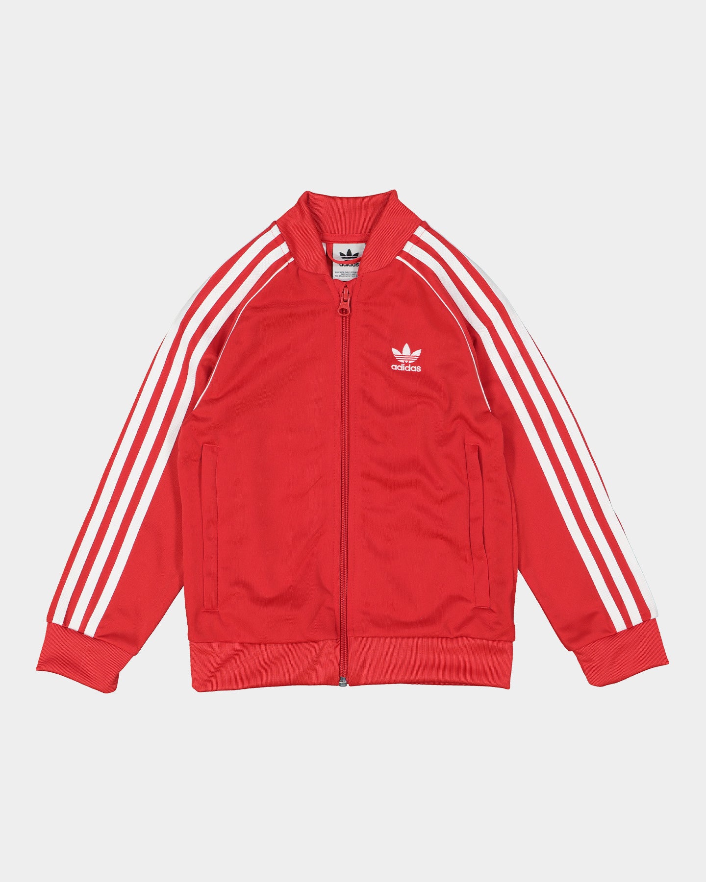 Adidas Kids' SST Track Suit - Red & White Athletic Outfit for Boys & Girls - Perfect for Running, School Sports & Casual Wear