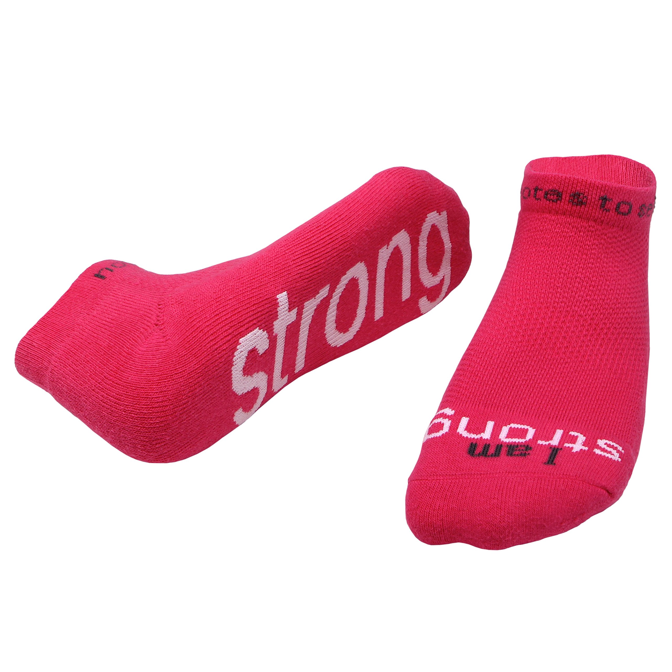 Motivational Socks for Women & Men - 'I Am Strong' Inspirational Socks - Comfortable & Durable Daily Wear - Perfect for Workouts, Gifts & Self-Care Days