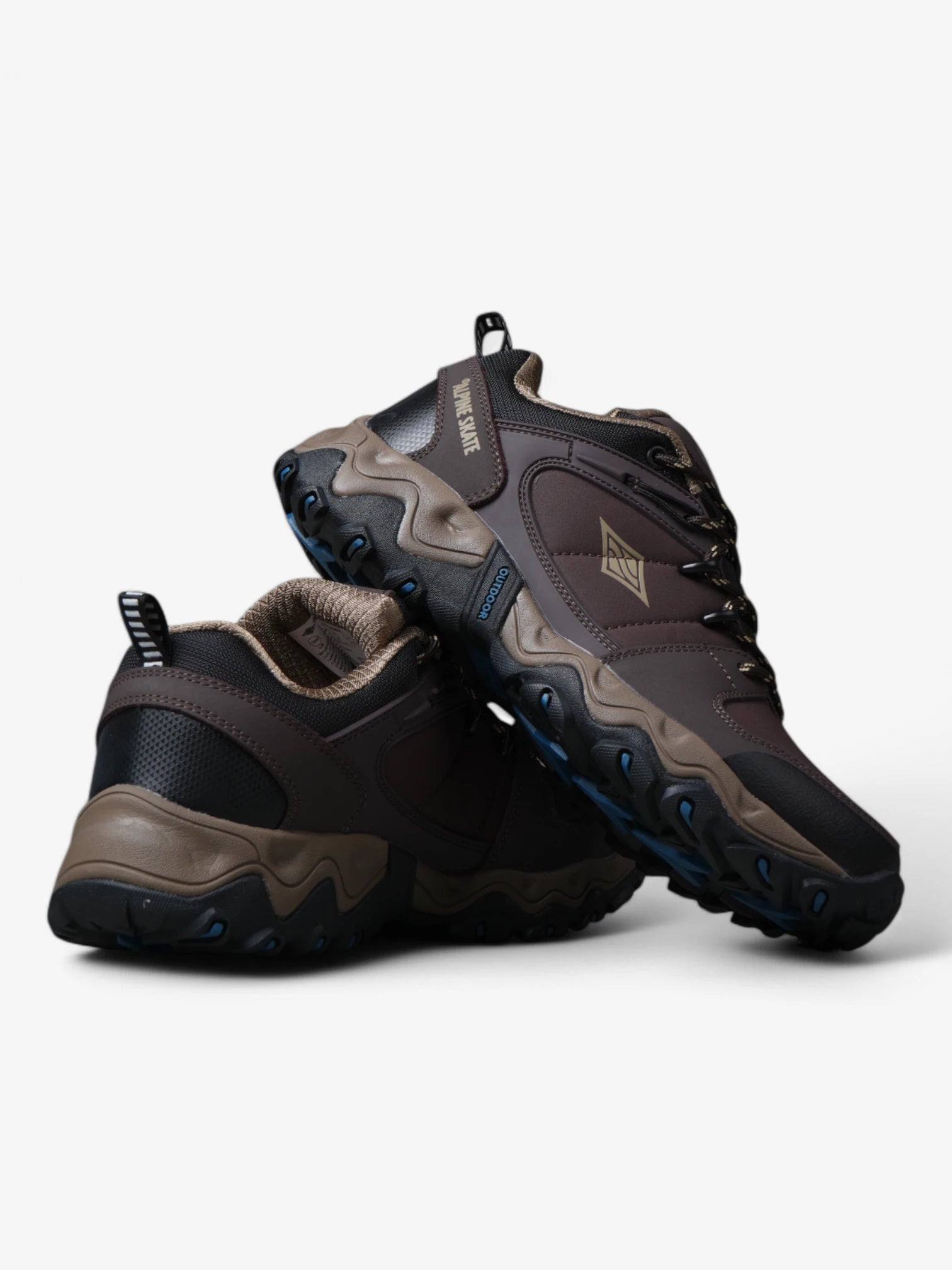 Alpine Skate Polson Brown & Black Skateboarding Shoes - Durable & Comfortable for Street Skating and Casual Wear