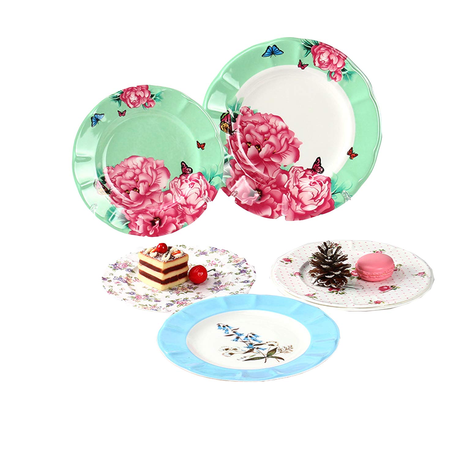 Premium Porcelain Bone China Dinner Plates Set - 10
