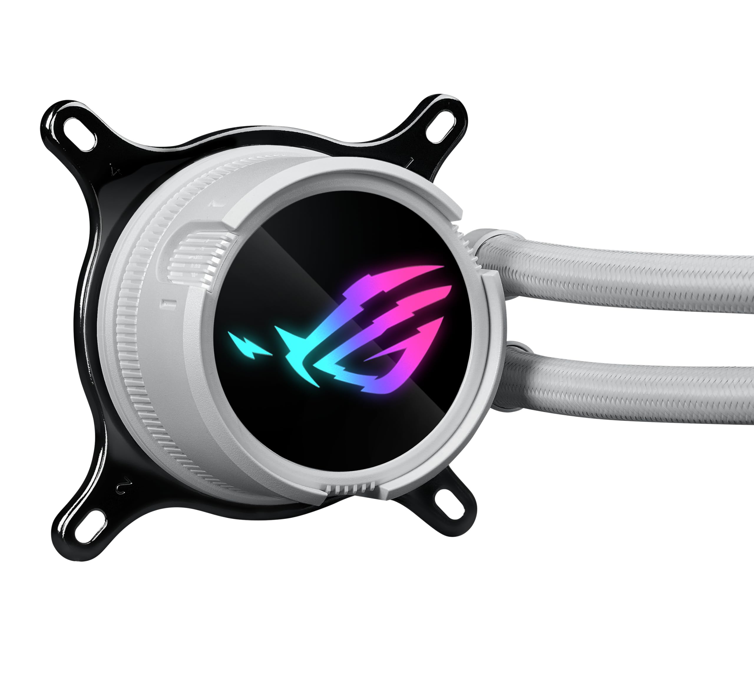 ASUS ROG Strix LC III 240 ARGB White Edition AIO CPU Liquid Cooler - 360° Rotatable Water Block, Gen7 v2 Pump, Premium ARGB Fans, 10+ Aura Lighting Effects | Perfect for Gaming PC Builds & High-Performance Cooling