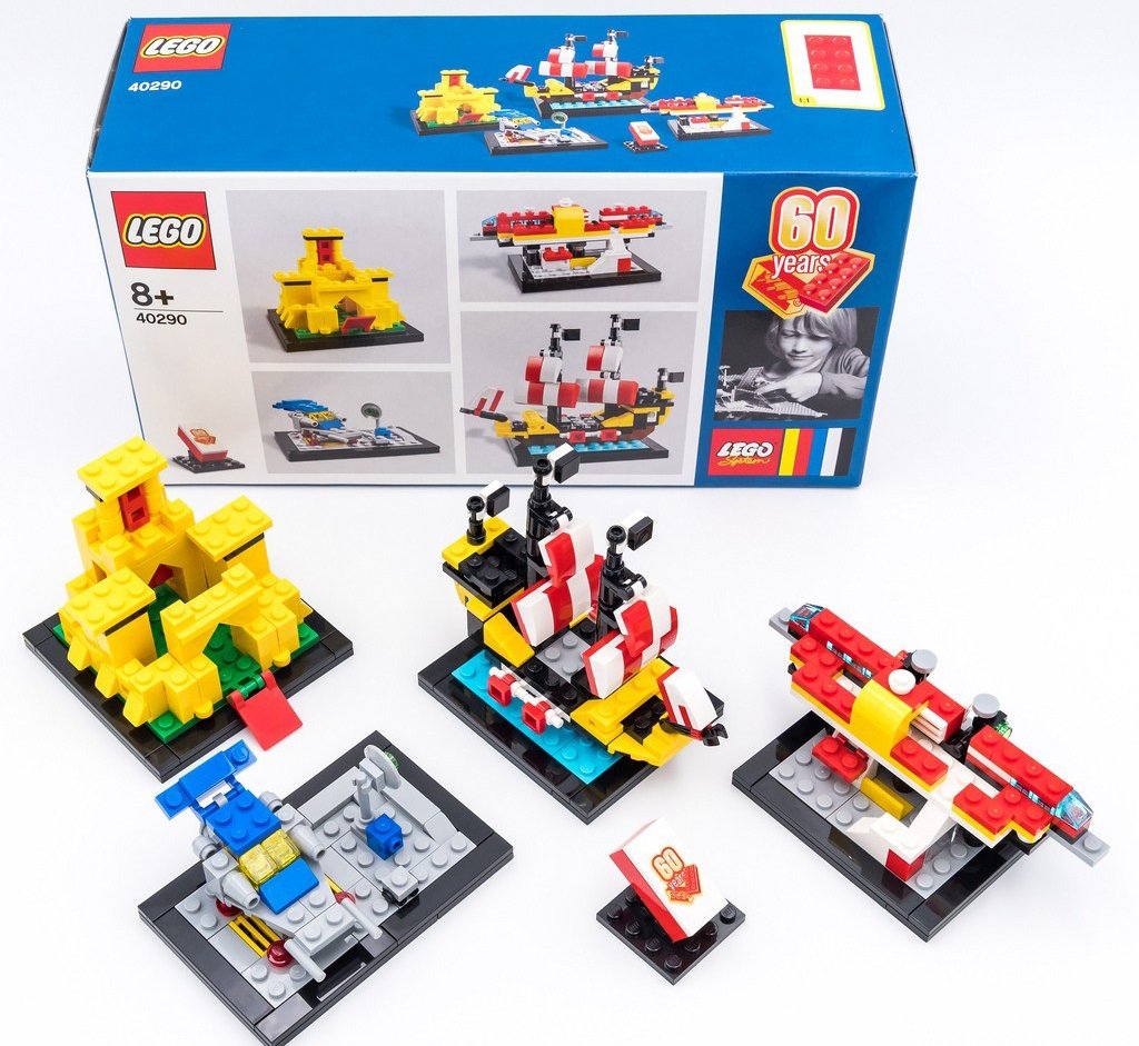 LEGO 40290 60th Anniversary LEGO® Brick Building Set – Creative Gift for Kids & Adults, Perfect for Collectors & Home Decor
