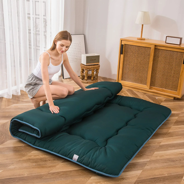 MAXYOYO Japanese Floor Futon Mattress - Portable Foldable Tatami Mattress for Guest Bed, Camping & Small Space Living | Comfortable Floor Sleeping Solution