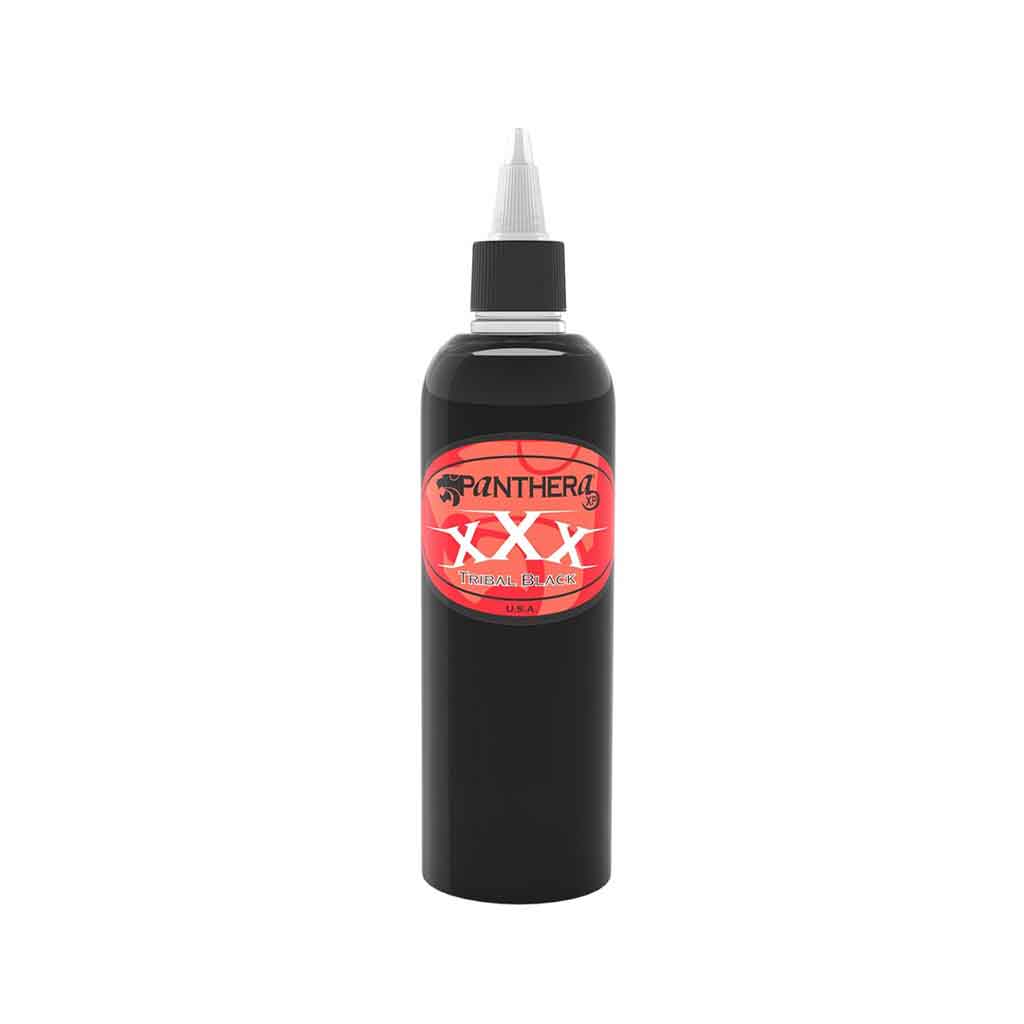 Panthera XXX Tribal Black Ink Tattoo Stencil - Premium Temporary Tattoos for Men & Women, Bold Tribal Design for Parties, Festivals & Body Art