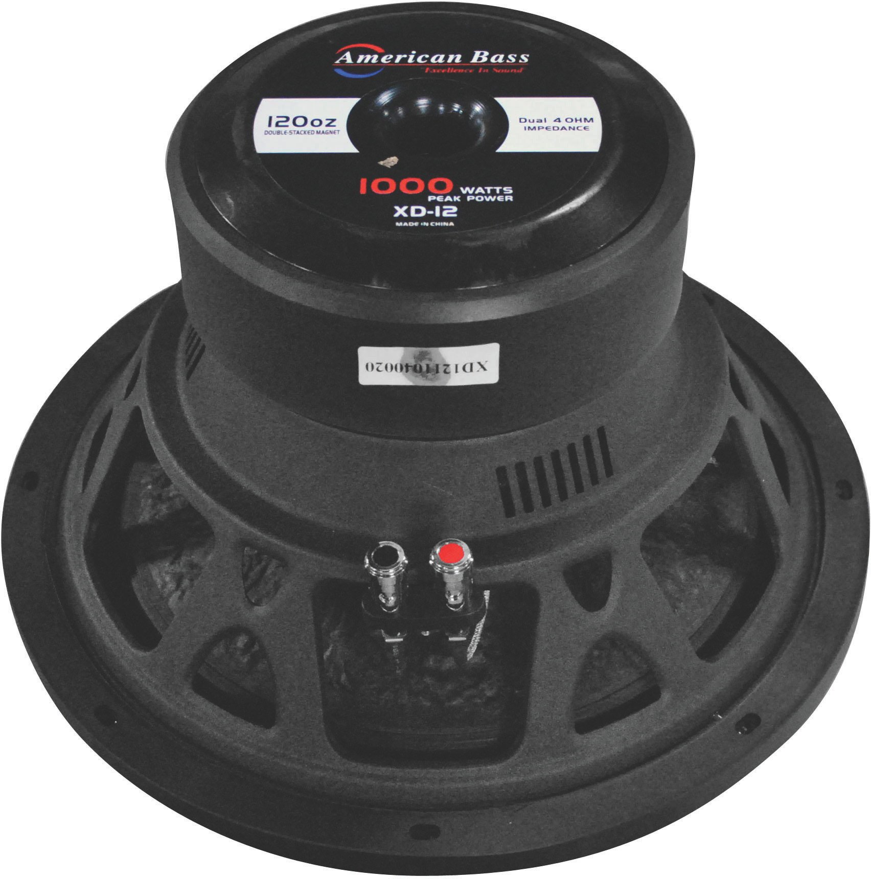 American Bass XD1244 12-Inch 1000W Car Audio Subwoofer - 1000 Watt High Power Bass for Deep Sound | Perfect for Car Audio Systems, Truck Stereo Upgrades & Bass Enthusiasts