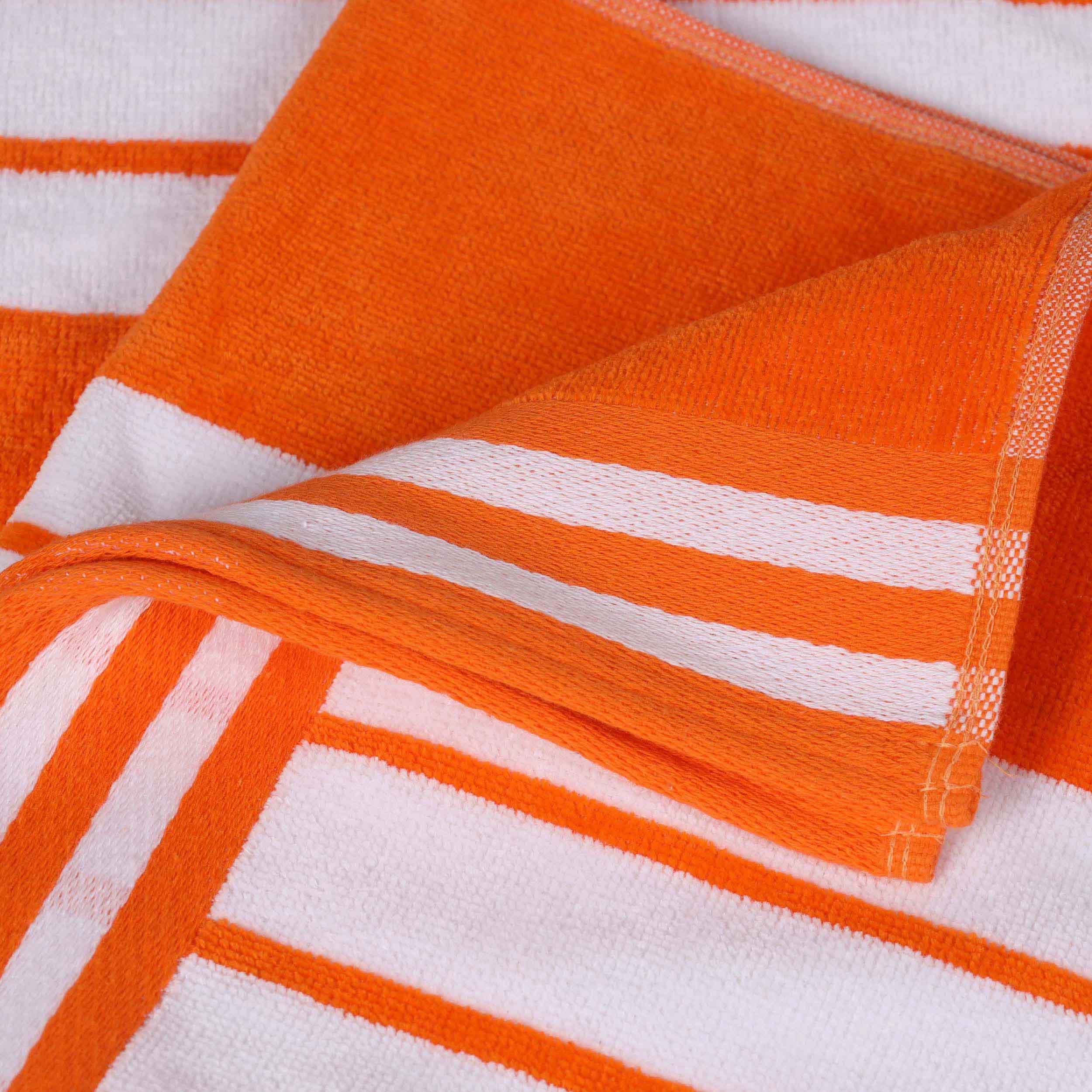 Premium Oversized Cabana Striped Cotton Beach Towel Set - 2, 4, or 6 Pack - Soft Quick-Dry Bath Towels for Pool, Beach, Vacation & Spa Days