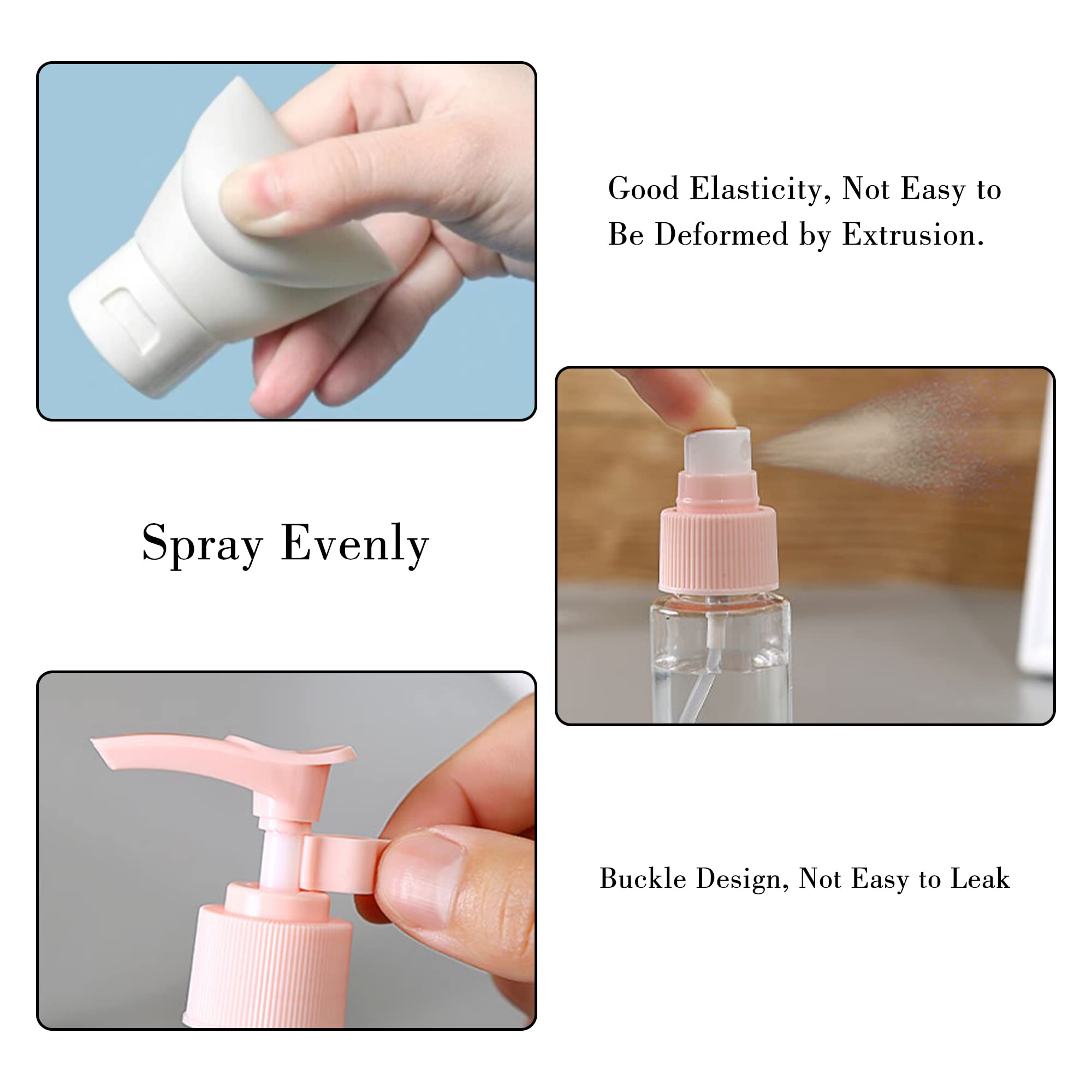 11-Piece Leak Proof Travel Bottles Set - Refillable Squeezable Toiletry Containers for Shampoo, Conditioner & Shower Gel | TSA Approved Plastic Cosmetic Bottles for Air Travel, Gym & Vacation Essentials