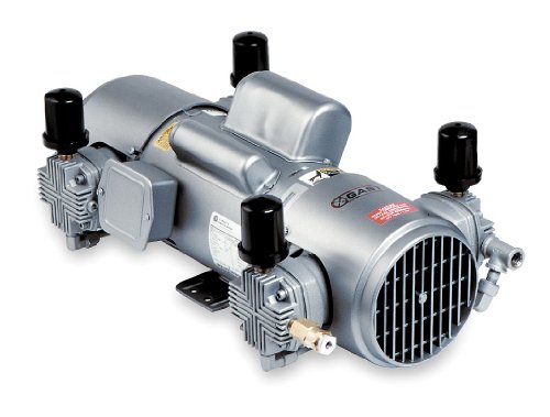2HP Piston Air Compressor & Vacuum Pump - Dual Function for Home Garage, Auto Repair & DIY Projects | High Power Industrial Air Tool for Tires, Painting & Cleaning
