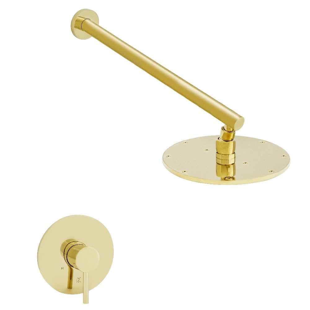 ZLINE El Dorado Rainfall Shower Faucet in Polished Gold - Luxury Bathroom Fixture for Spa-Like Shower Experience | Perfect for Master Bathrooms & Modern Home Decor