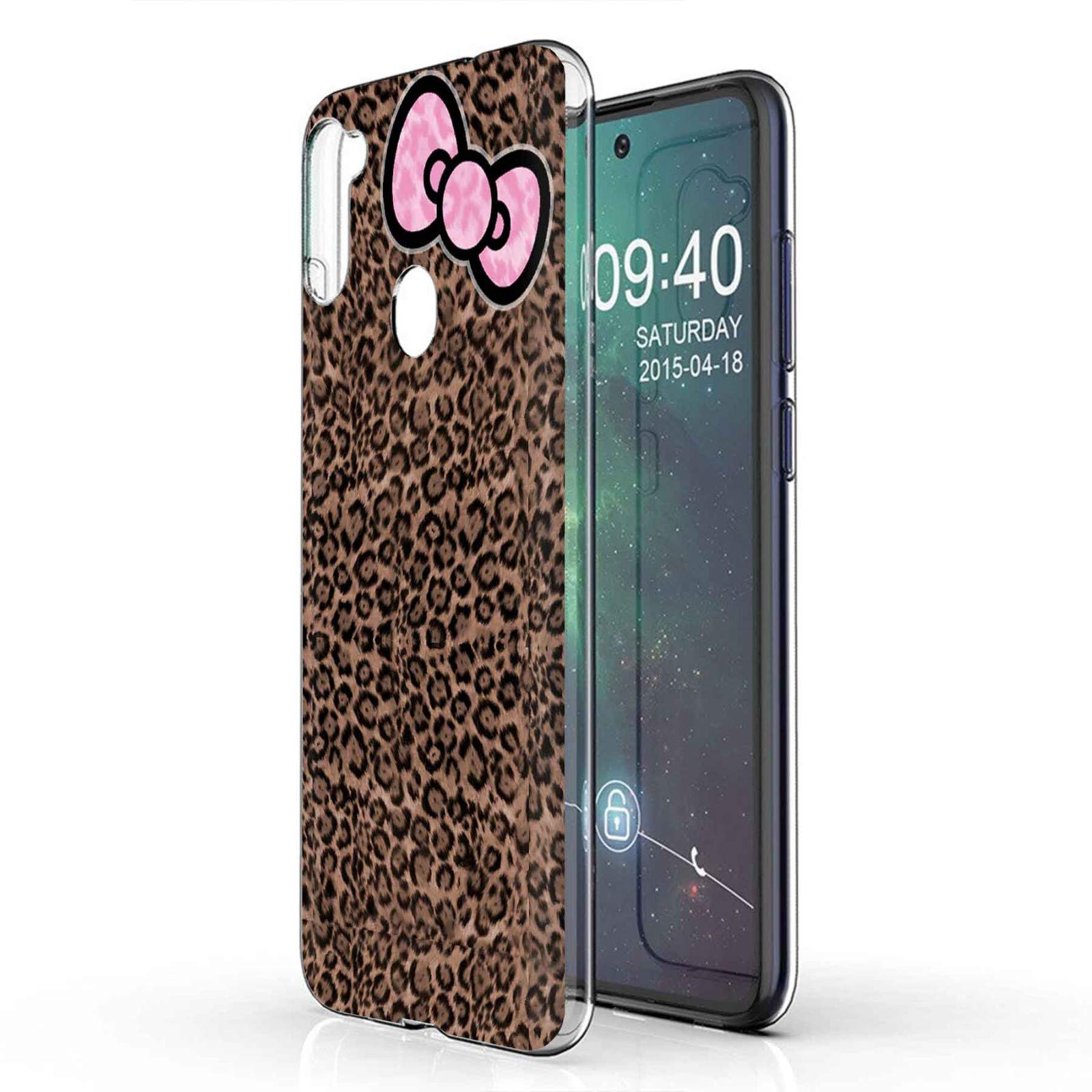 Slim TPU Case for Samsung Galaxy A11 - Flexible Protective Cover with Leopard Pink Ribbon Design | Perfect for Everyday Use, Work & Travel Protection