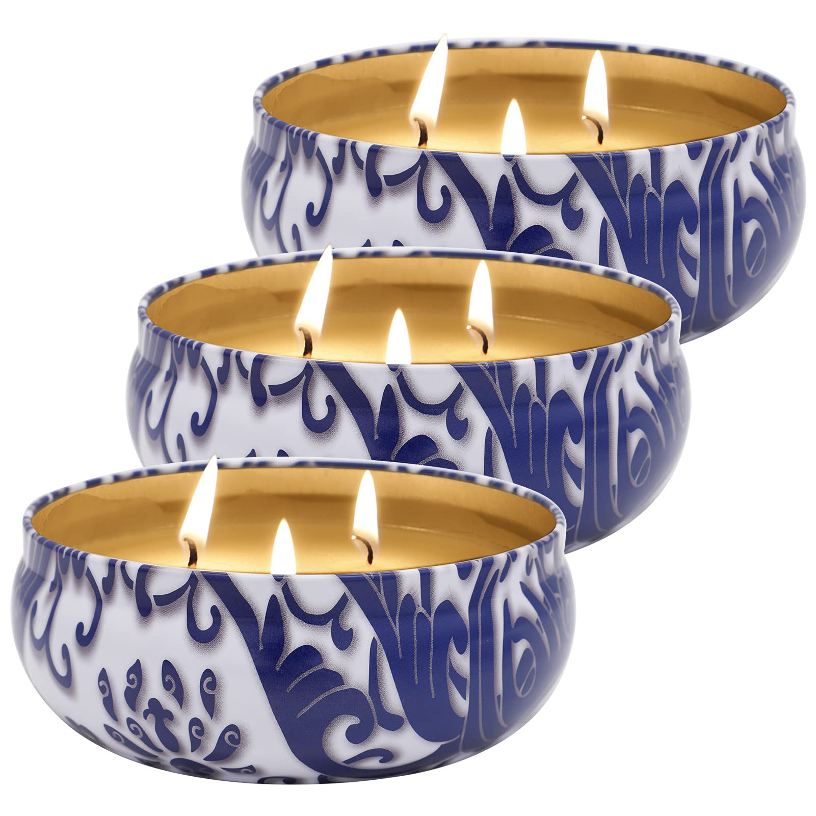 Scented Soy Candles - Citronella Aromatherapy Jar Candles for Home, Spa & Meditation | 14.5oz Pack of 3 | Perfect Gift for Women, Girlfriend & Mom | Ideal for Bathroom, Birthday & Home Fragrance Decor | Creates Relaxing Ambiance for Stress Relief & Romantic Evenings
