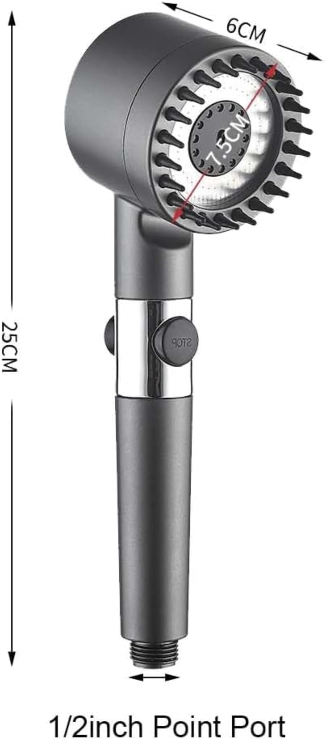 Drivse Iondrops High Pressure Shower Head with Filter - German Multifunctional Massage Showerhead Set with Adjustable Spray Modes & 10 Replacement Filter Cottons - Perfect for Home Spa, Bathroom Upgrade & Water Saving