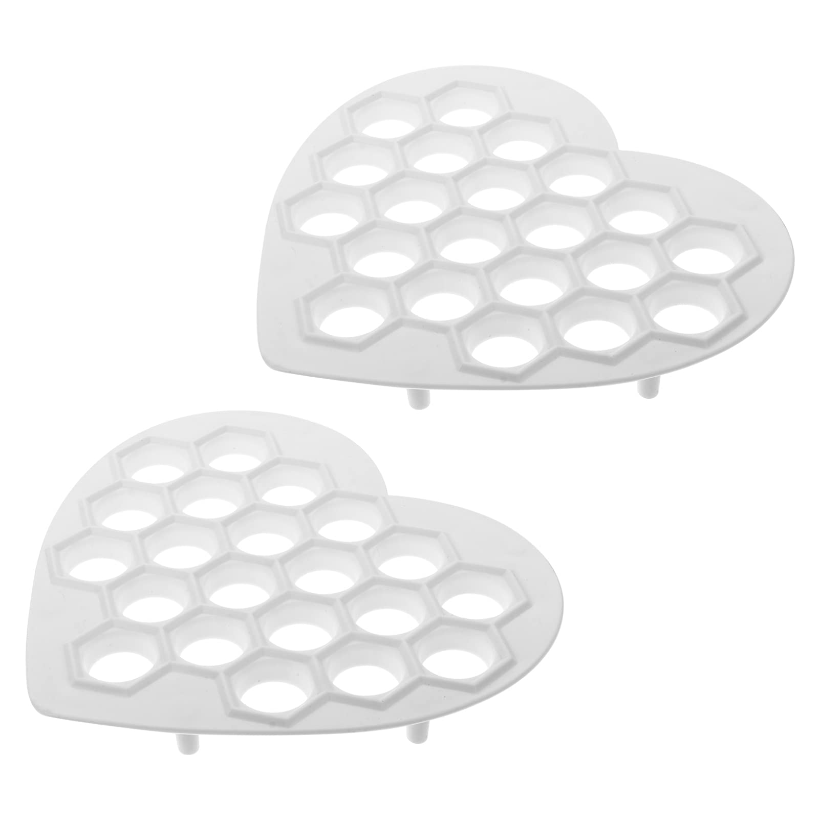 2Pcs Ravioli Maker Dumpling Press - Perfect for Homemade Dumplings, Tortillas, Calzones, Empanadas & Pierogies | Durable White Pasta Press for Italian, Asian & Latin Cuisine | Great for Family Cooking & Party Food Prep