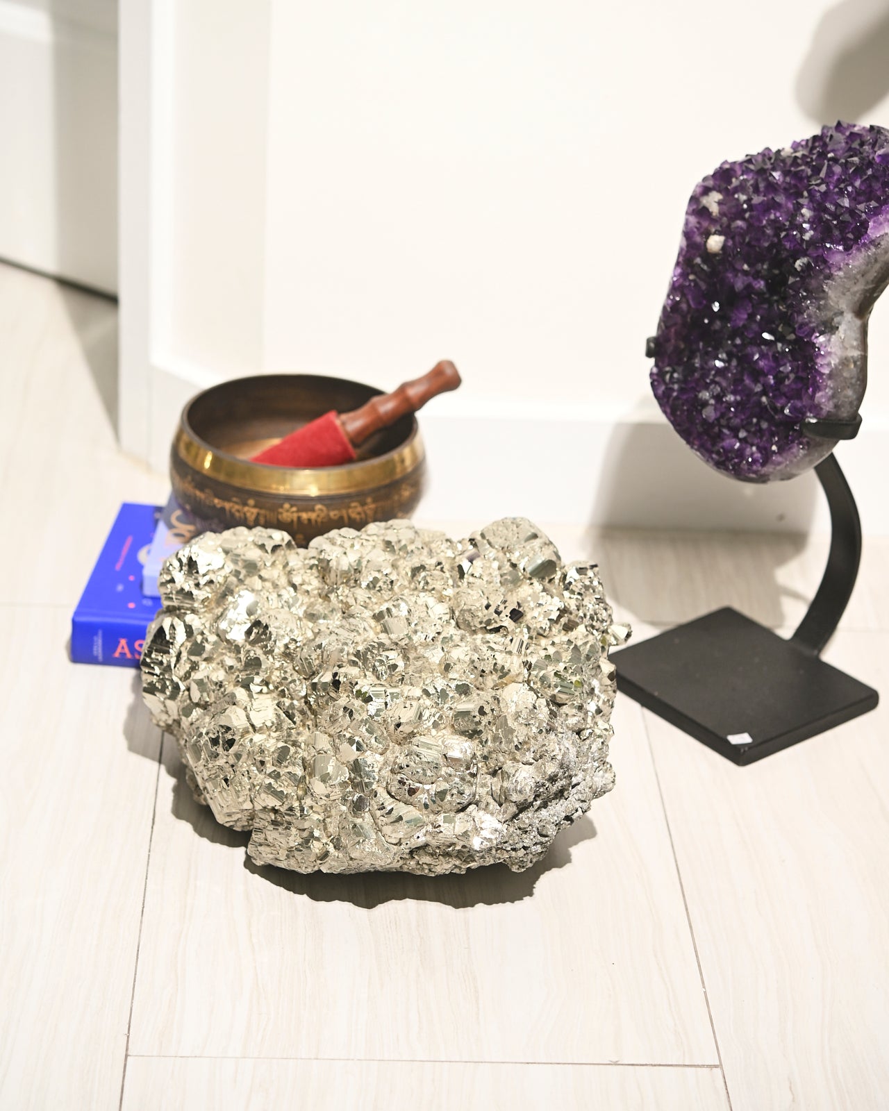 44lb Natural Pyrite Cluster - Large Raw Pyrite Specimen for Mineral Collectors & Home Decor | Perfect for Display, Healing Crystals & Feng Shui Decorations