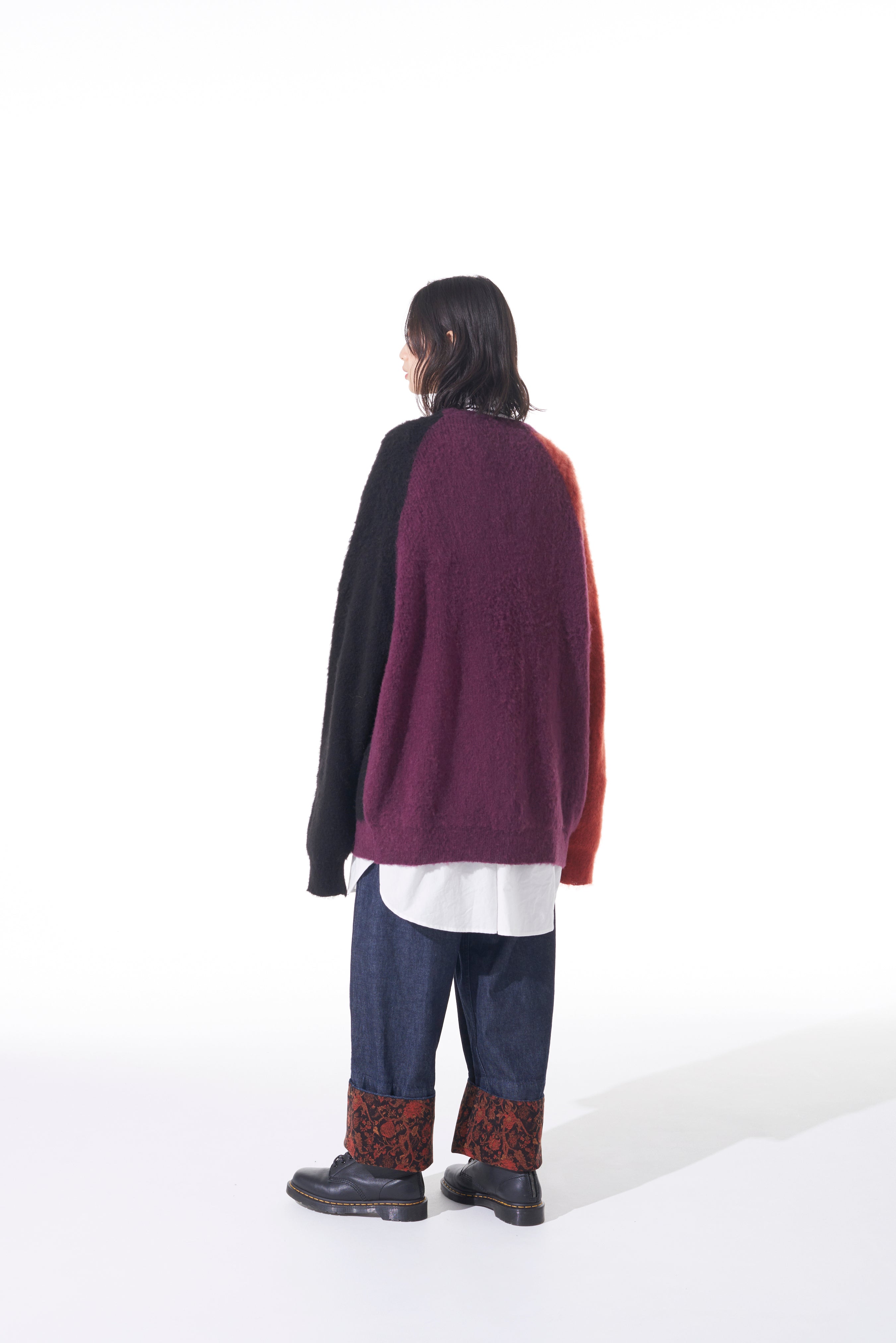 Stylish Color Paneling Mohair Cardigan for Women - Soft & Warm Knit Sweater for Fall & Winter - Perfect for Office, Date Night & Casual Outfits
