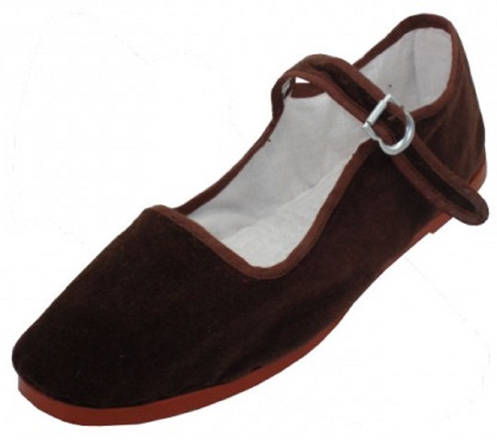 Women's Cotton Mary Jane Ballet Flats - Comfortable China Doll Style Ballerina Shoes for Casual Wear, Work & Everyday Outfits