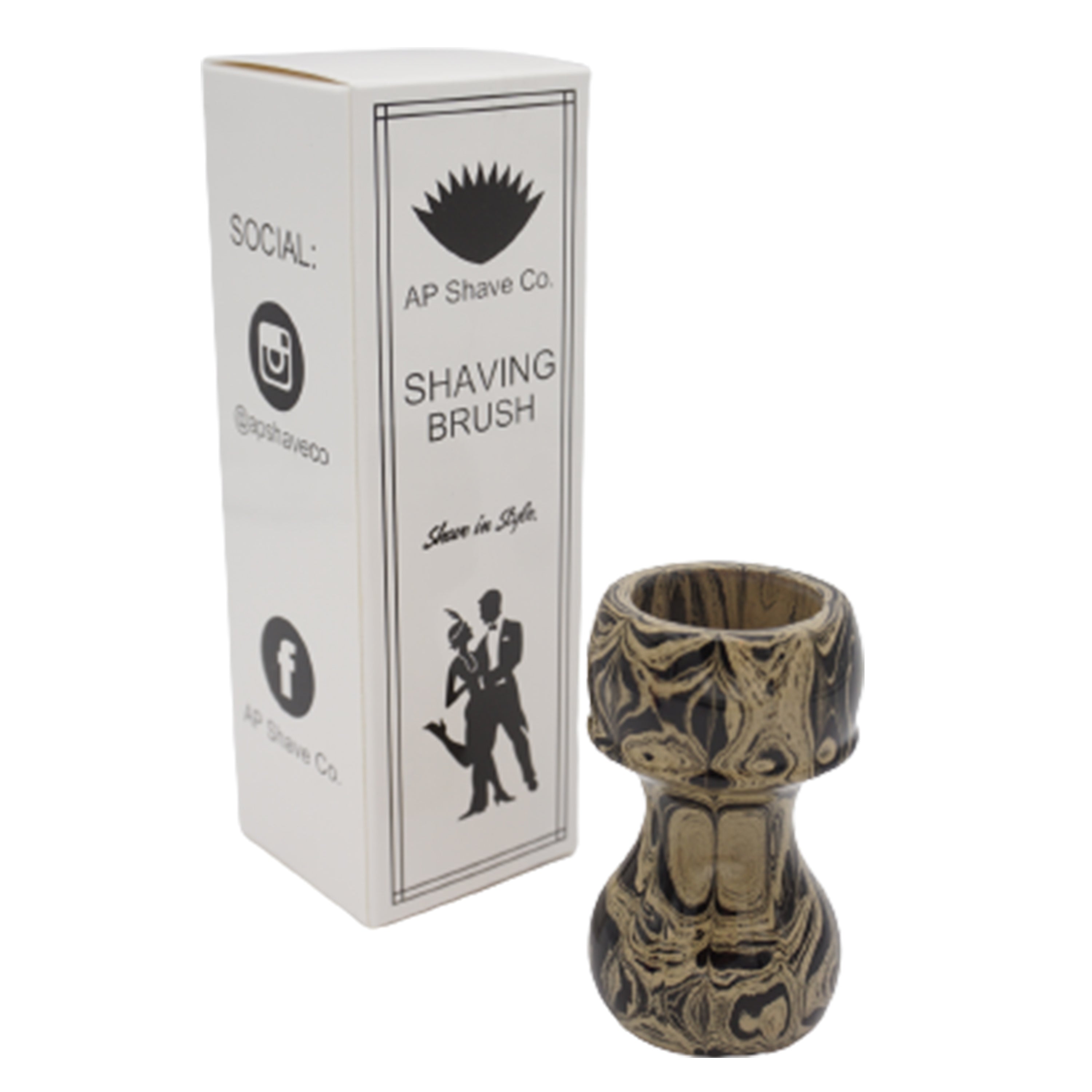 Premium Sand Ebonite Handcrafted Shaving Brush Handle - Fits 24mm & 26mm Knots - Perfect for Wet Shaving & Luxury Grooming Rituals