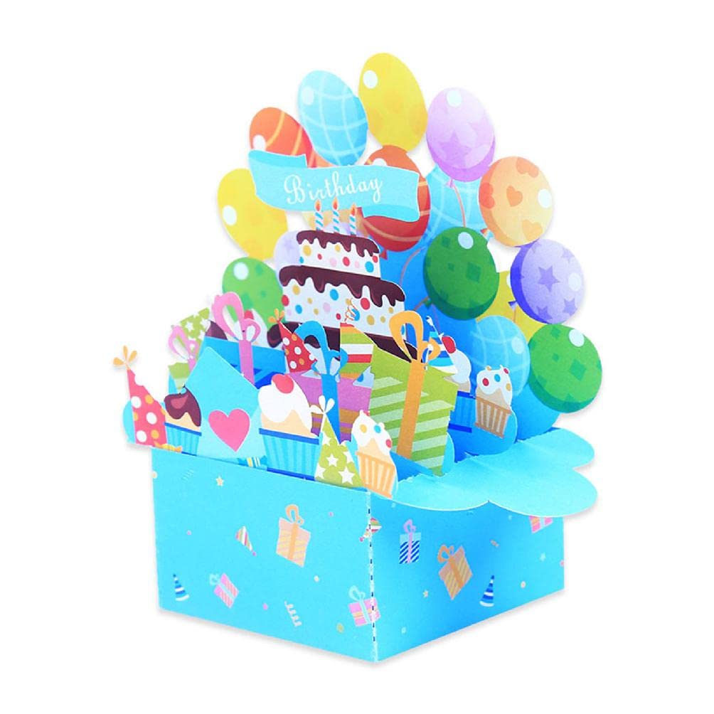 3D Pop Up Birthday Cake Greeting Card - Handmade Folding Paper Gift Box for Mother, Daughter, Wife & Friends - Perfect Birthday Card for Women, Anniversary & Special Occasions - Unique Paper Craft Gift for Birthday Celebrations & Party Decorations