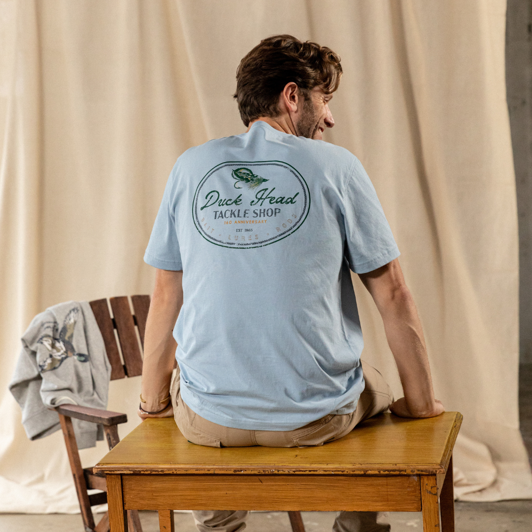 Tackle Shop 160th Anniversary Edition T-Shirt - Vintage Fishing Apparel for Anglers & Outdoor Enthusiasts